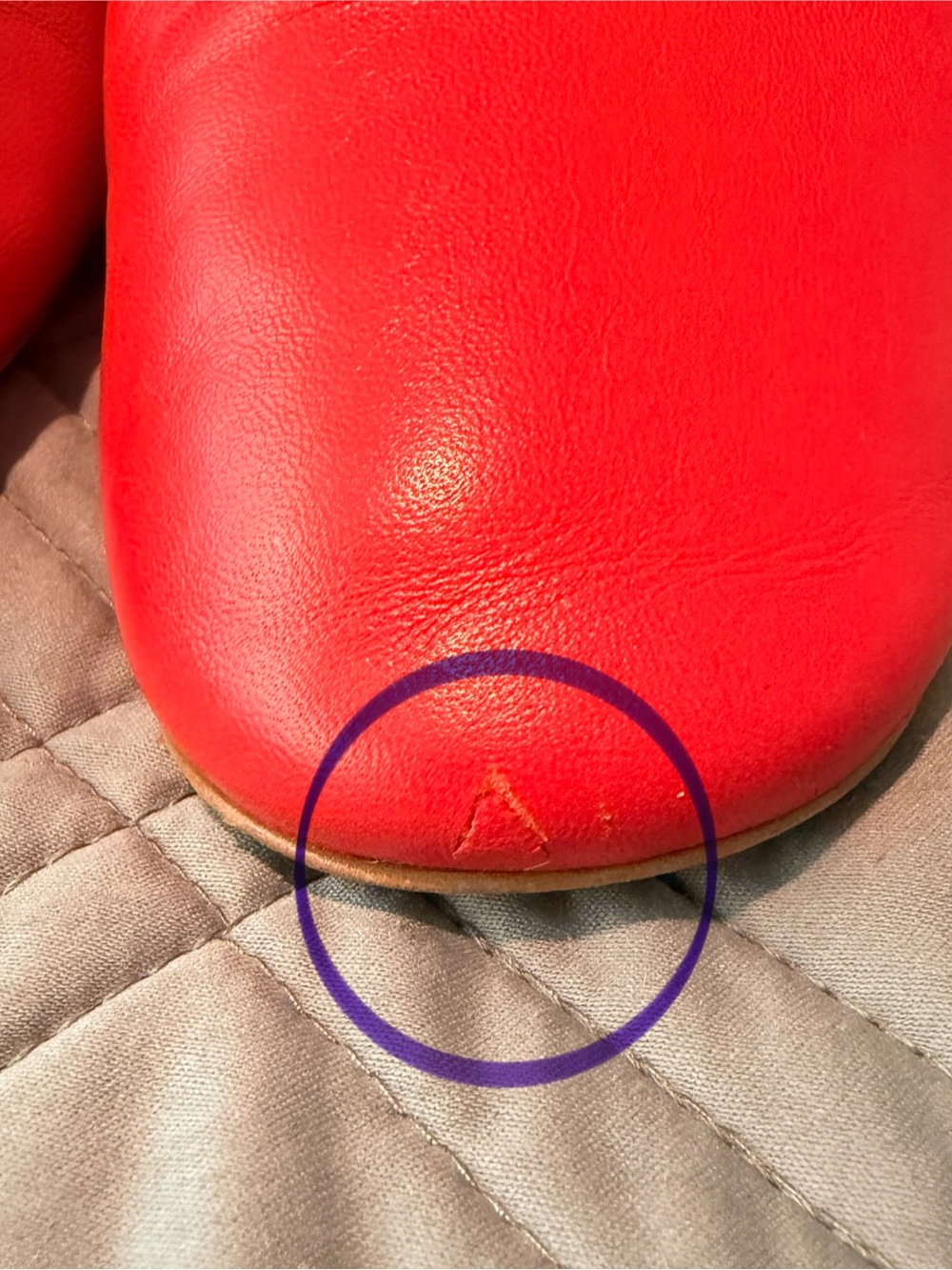 EVERLANE Day Heel in Classic, Retired Poppy Red Leather - Picture 5 of 8